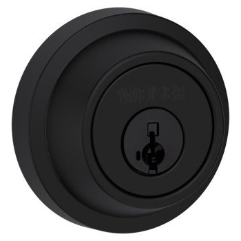 Weiser Elements Series 9GDC94710-074 Deadbolt, Grade 3 Grade, Keyed Key, Matte Black, 2-3/8, 2-3/4 in Backset