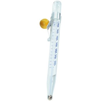 Taylor 5978 Candy/Deep Fry Thermometer, 100 to 400 deg F, Analog Display, White