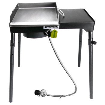 Barbour PS115 Patio Stove with Griddle Tapper, 1-Burner, 30,000 Btu, Aluminum/Steel