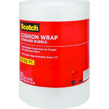 Scotch 7954 Cushion Wrap, 50 ft L, 12 in W, Nylon/Polyethylene, Clear