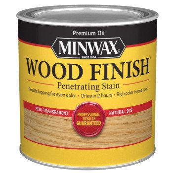 Minwax 220904444 Wood Stain, Natural, Liquid, 0.5 pt, Can