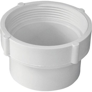 Canplas 414234BC Cleanout Body, 4 in, FNPT x Spigot, PVC, White