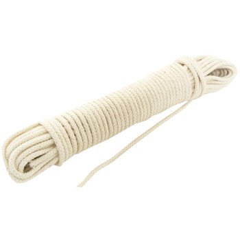 Baron 13681 Rope, 7/32 in Dia, 100 ft L, 11 lb Working Load, Cotton/Poly, Cream