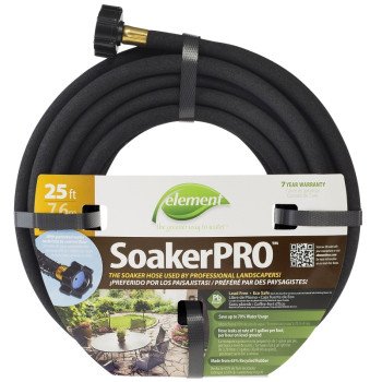 Swan ELSP38025 Soaker Hose, 25 ft L, Rubber, Black