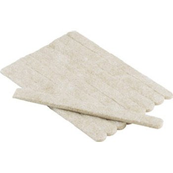 Shepherd Hardware 9954 Protective Strip, Felt Cloth, Beige, 6 in L, 1/2 in W, Rectangular