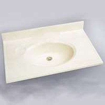 Foremost WB-2231 Vanity Top, 31 in OAL, 22 in OAW, Marble, Swirl Bone/White, Countertop Edge