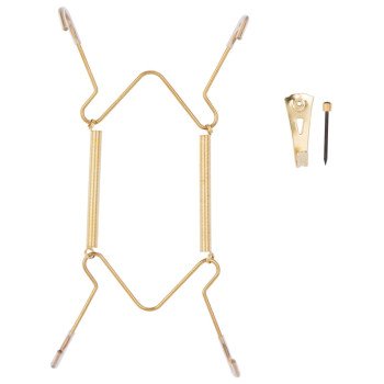 ProSource PH-122048-PS Plate Hanger, Brass, Polished Brass, 30 lb