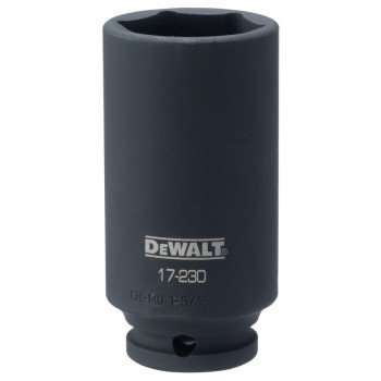 DEWALT DWMT17230B Impact Socket, 1/2 in Drive, 6-Point, CR-440 Steel, Black Oxide