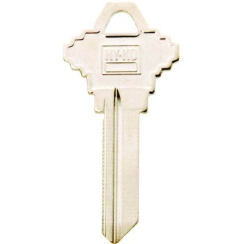 Hy-Ko 11010SC10 Key Blank, Brass, Nickel, For: Schlage Cabinet, House Locks and Padlocks