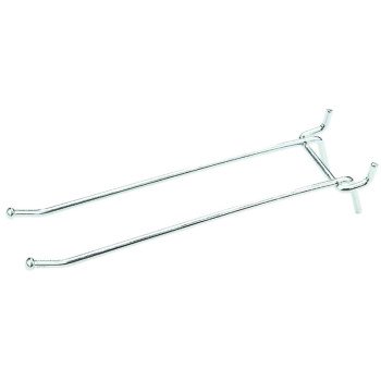 National Hardware N180-038 Peg Hook, 4 in L x 2 in W Dimensions, 6 in, 1/8, 1/4 in Opening, Steel, Zinc