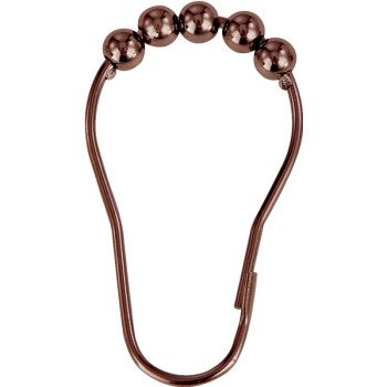 Simple Spaces SD-BH-VB Roller Ball Curtain Hook, Steel, Venetian Bronze, 1-1/2 in W, 3 in H