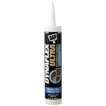 DAP DYNAFLEX ULTRA 7079818211 Advanced Exterior Sealant, White, 40 to 100 deg F, 10.1 oz Cartridge