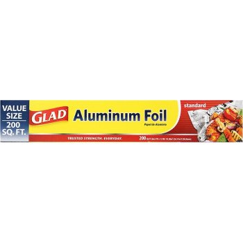 Glad BBP15452 Standard Foil, 200 sq-ft Capacity, Aluminum