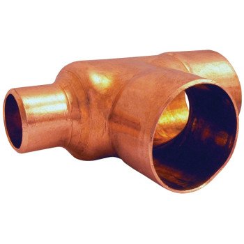 Elkhart Products 111R Series 32790 Reducing Pipe Tee, 3/4 x 1/2 x 3/4 in, Sweat, Copper