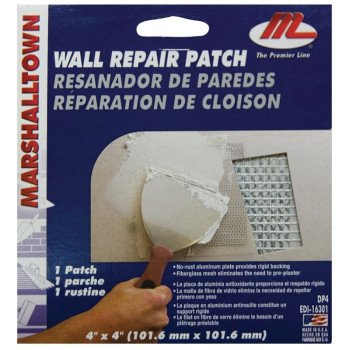 Marshalltown DP4 Drywall Patch Kit, 4 in L x 4 in W Dimensions