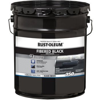 Rust-Oleum 350 Series 301999 Roof Coating, Black, 4.75 gal, Pail, Liquid