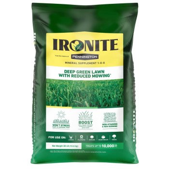 Ironite 100544884 Mineral Supplement, 30 lb Bag, Granular, 1-0-0 N-P-K Ratio