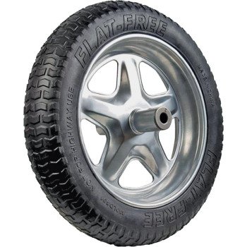 Jackson SFFTCC Flat-Free Tire, 16 in Dia Tire, 3-1/2 in W Tire, Rubber Tire