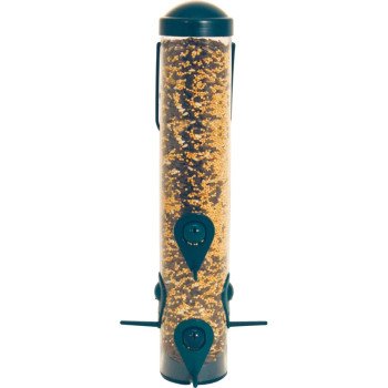 Perky-Pet Sierra 3261 Bird Feeder, 14-29/32 in H, 1.5 lb, Plastic, Clear/Dark Green, Hanging Mounting