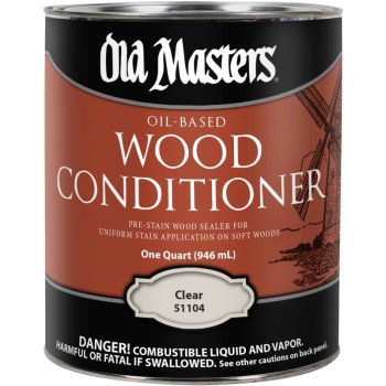 Old Masters 51104 Wood Conditioner, Clear, Liquid, 1 qt