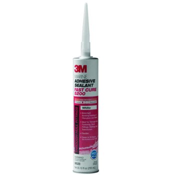 3M 06520 Adhesive Sealant, White, 5 to 7 days Curing, -40 to -190 deg F, 10 oz Cartridge