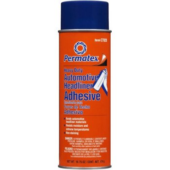 Permatex 27828 Headliner and Carpet Adhesive, Liquid, Solvent, Amber, 20 oz Aerosol Can