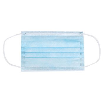 Exclusively Orgill WGBZ04-20 Face Mask, 5-1/2 x 3-1/2 in, 3-Layer, Blue, Elastic Ear Loop Fastening, Disposable