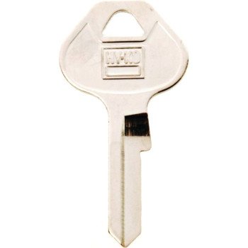 Hy-Ko 11010M19 Key Blank, Brass, Nickel, For: Master Locks and Padlocks