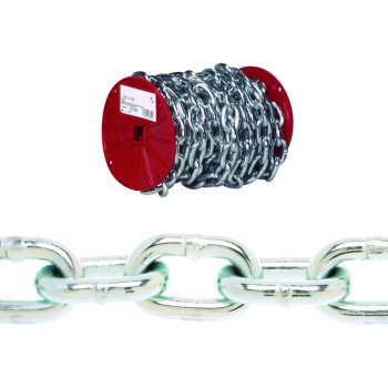 Campbell 072-5027 Proof Coil Chain, 3/16 in, 100 ft L, 30 Grade, Steel, Zinc