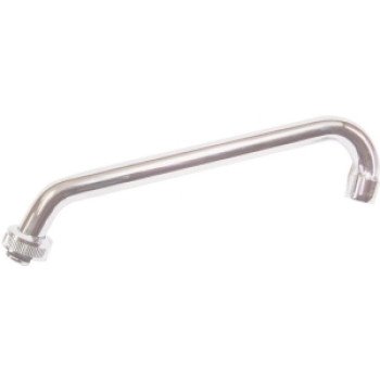 US Hardware P-033AB Faucet Spout, 10 in L Spout, Brass, Chrome Plated