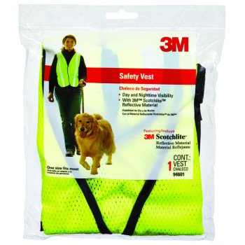 3M TEKK Protection 94601-80030T Reflective Safety Vest, One-Size, Fabric, Fluorescent Yellow