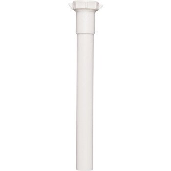 Plumb Pak PP945W Pipe Extension Tube, 1-1/4 x 1-1/4 in, 12 in L, Slip-Joint, Plastic, White