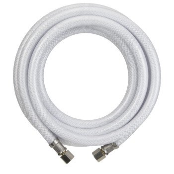 Plumb Pak PP255610 Ice Maker Supply Line, 1/4 in Inlet, Compression Inlet, 1/4 in Outlet, Compression Outlet, PVC Tubing