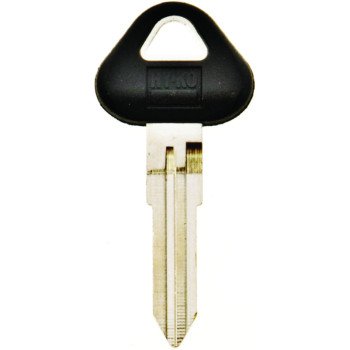 Hy-Ko 12005DA25 Automotive Key Blank, Brass/Plastic, Nickel, For: Nissan Vehicle Locks