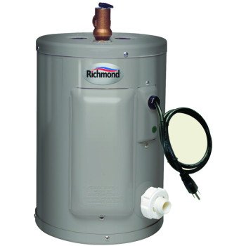 Richmond Essential Series 6EP2-1 Electric Water Heater, 120 V, 1440 W, 2.5 gal Tank, Wall Mounting, Stainless Steel