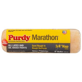 Purdy Marathon 144602094 Paint Roller Cover, 3/4 in Thick Nap, 9 in L, Nylon/Polyester Cover