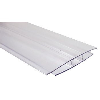 Tuftex 854 Multi-Wall H-Channel, 8 ft L, Polycarbonate, Clear