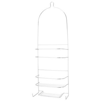 Simple Spaces SS-5786-CH-3L Shower Caddy, 3-Shelf, Steel, 10 in OAW, 27-3/4 in OAH, 4-1/4 in OAD, 10 lb