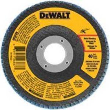 DEWALT DWA8203 Flap Disc, 4 in Dia, 5/8 in Arbor, Coated, 80 Grit, Medium, Zirconium Oxide Abrasive, Fiberglass Backing