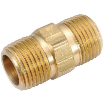 Anderson Metals 756122-04 Pipe Nipple, 1/4 in, MPT, Brass, 1 in L