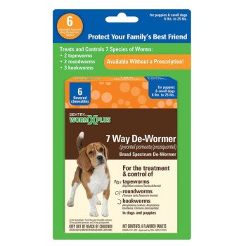 Sentry 3932 Dewormer, Tablet, 6 Count