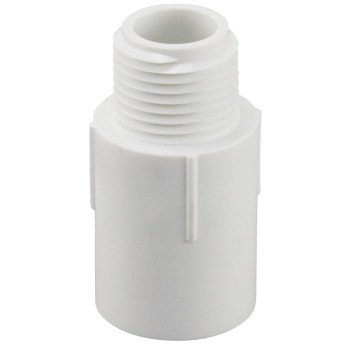 IPEX 435591 Riser Extender, 1/2 x 1/2 in, MPT x FPT, PVC, White, SCH 40 Schedule, 600 psi Pressure