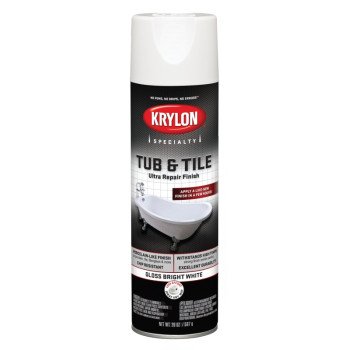 Krylon K04502007 Tub And Tile Epoxy, Gloss, White, 17 oz, Can