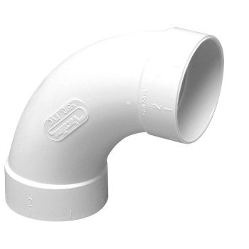 IPEX 201000 Pipe Elbow, 2 in, Socket, 90 deg Angle, PVC, White