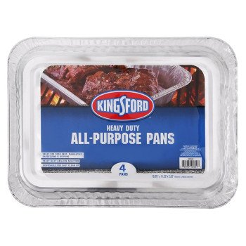 Kingsford BBP0489TB Barbecue Pan, 15-3/4 in L, 11-1/4 in W, Aluminum