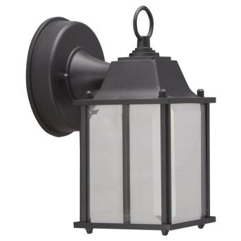 Boston Harbor 0038-WD-BK Outdoor Wall Lantern, 120 V, 6.65 W, LED Lamp, 320 Lumens, 3000 K Color Temp