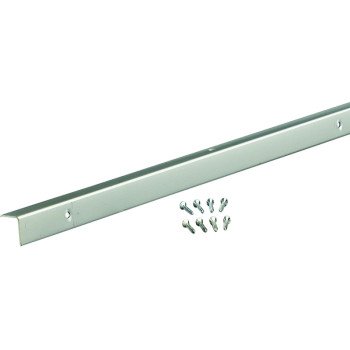 M-D 70359 Outside Corner Moulding with Screw, 96 in L, 3/4 in W, Aluminum, Silver