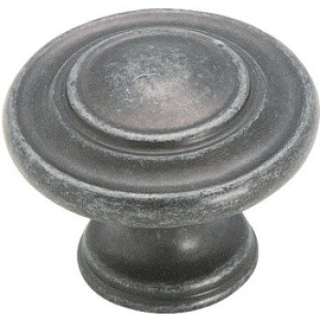 Amerock BP1586WID Cabinet Knob, 1 in Projection, Zinc, Wrought Iron Dark