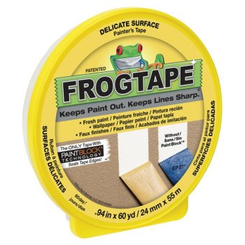 FrogTape 240482 Painting Tape, 60 yd L, 0.94 in W, Yellow