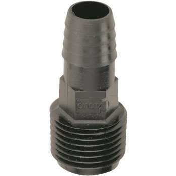 Toro 53388 Adapter, 3/8 x 1/2 in Connection, Barb x Male, Plastic, Black